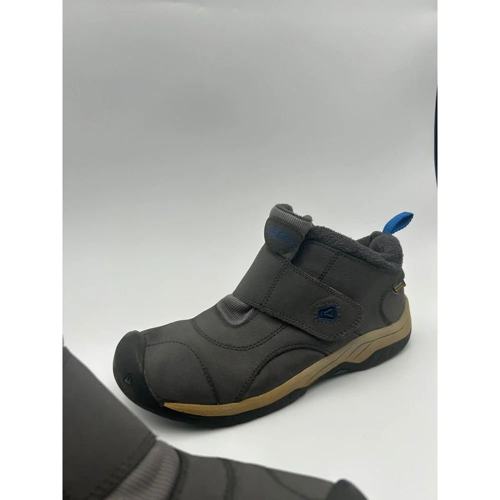 Keen Hoodoo Waterproof Winter Boots Grey Brown Fleece Lined Youth 5 1019852